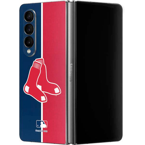 MLB Boston Red Sox Split Galaxy Z Fold4 5G Skin