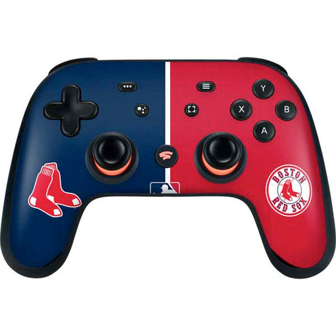 MLB Boston Red Sox Split Google Stadia Controller Skin