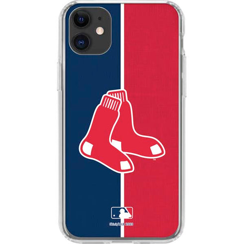 MLB Boston Red Sox Split iPhone 11 Clear Case