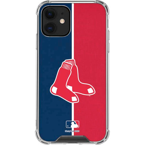 MLB Boston Red Sox Split iPhone 12 Clear Case