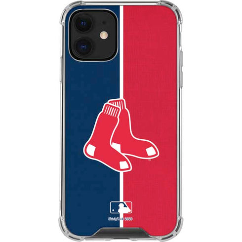 MLB Boston Red Sox Split iPhone 12 Mini Clear Case