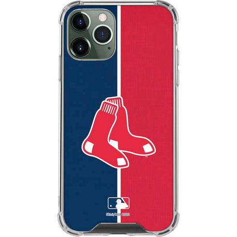 MLB Boston Red Sox Split iPhone 12 Pro Max Clear Case