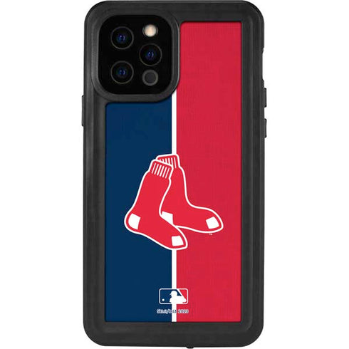 MLB Boston Red Sox Split iPhone 12 Pro Waterproof Case