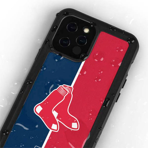 MLB Boston Red Sox Split iPhone 12 Pro Waterproof Case