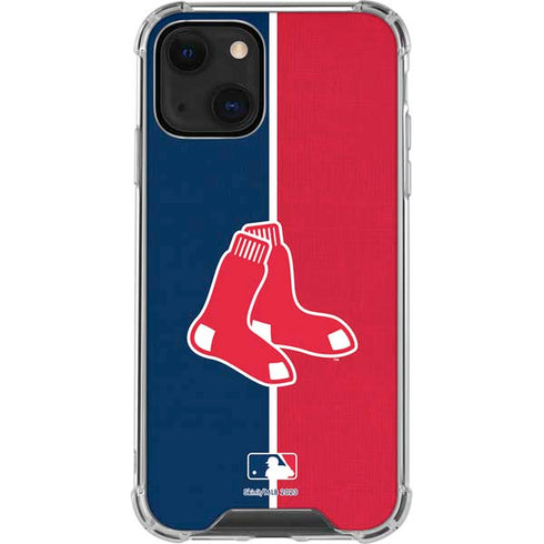 MLB Boston Red Sox Split iPhone 13 Mini Clear Case