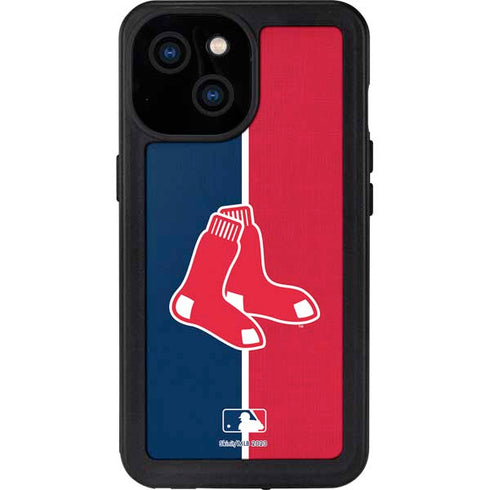 MLB Boston Red Sox Split iPhone 13 Mini Waterproof Case