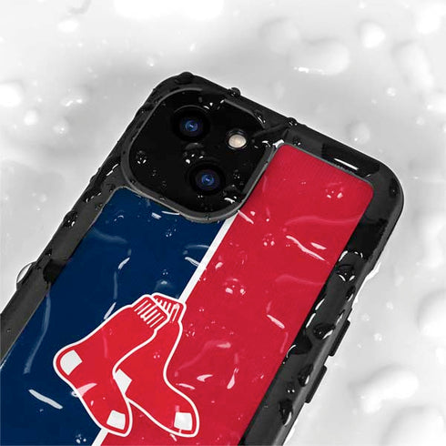 MLB Boston Red Sox Split iPhone 13 Mini Waterproof Case