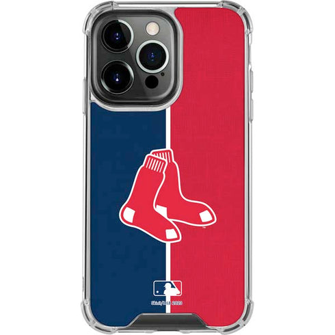 MLB Boston Red Sox Split iPhone 13 Pro Clear Case