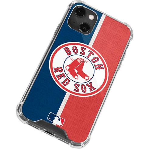 MLB Boston Red Sox Split iPhone 14 Plus Clear Case