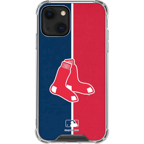 MLB Boston Red Sox Split iPhone 15 Plus Clear Case