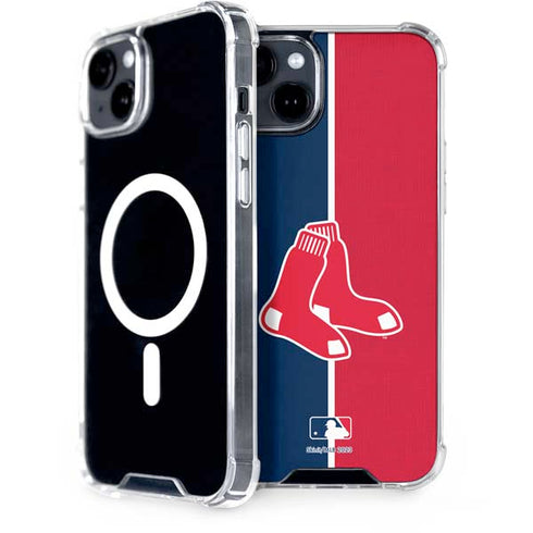 MLB Boston Red Sox Split iPhone 14 Plus MagSafe Case