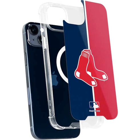 MLB Boston Red Sox Split iPhone 14 Plus MagSafe Case
