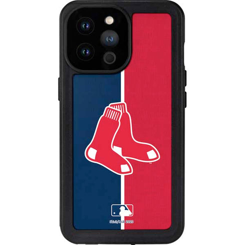MLB Boston Red Sox Split iPhone 14 Pro Max Waterproof Case