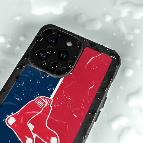 MLB Boston Red Sox Split iPhone 14 Pro Max Waterproof Case