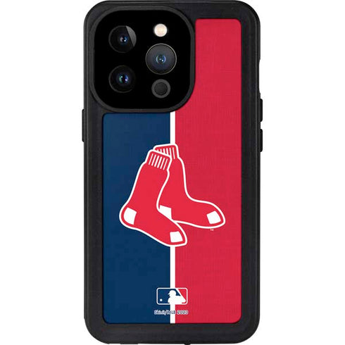 MLB Boston Red Sox Split iPhone 14 Pro Waterproof Case