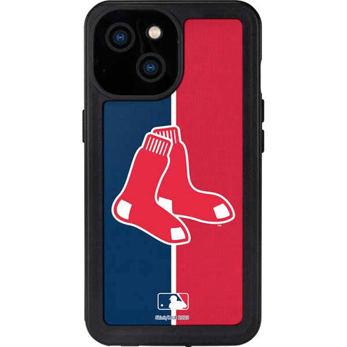 MLB Boston Red Sox Split iPhone 15 Waterproof Case