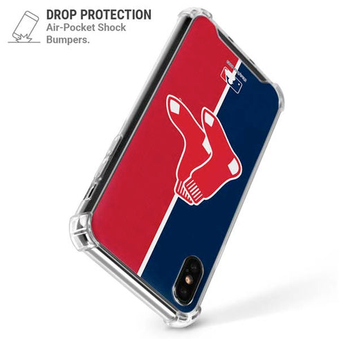 MLB Boston Red Sox Split iPhone XS Max Clear Case