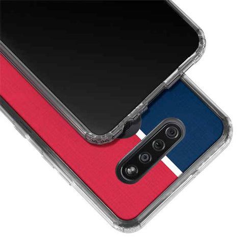 MLB Boston Red Sox Split LG K51/Q51 Clear Case
