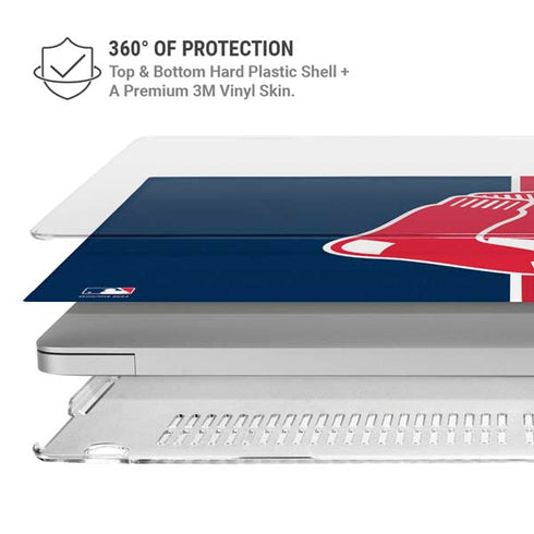 MLB Boston Red Sox Split MacBook Air 15in (2023-2025) Case plus Skin