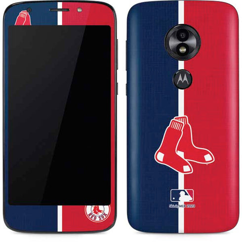 MLB Boston Red Sox Split Moto E5 Play Skin