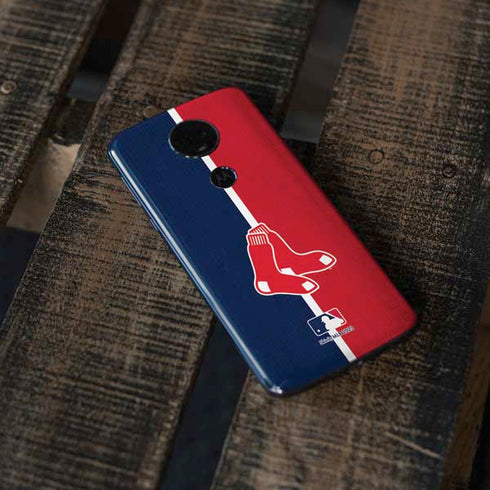 MLB Boston Red Sox Split Moto E5 Plus Skin