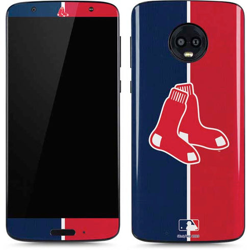 MLB Boston Red Sox Split Moto G6 Skin