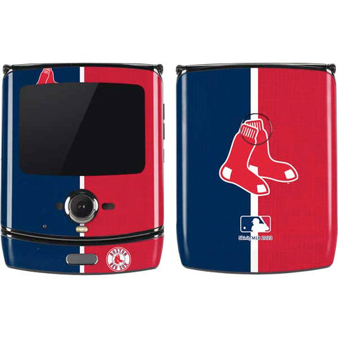 MLB Boston Red Sox Split Motorola RAZR Skin