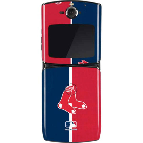 MLB Boston Red Sox Split Motorola RAZR Skin