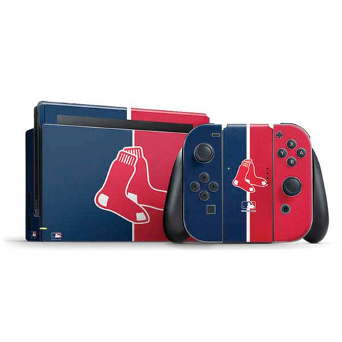 MLB Boston Red Sox Split Nintendo Switch Bundle Skin