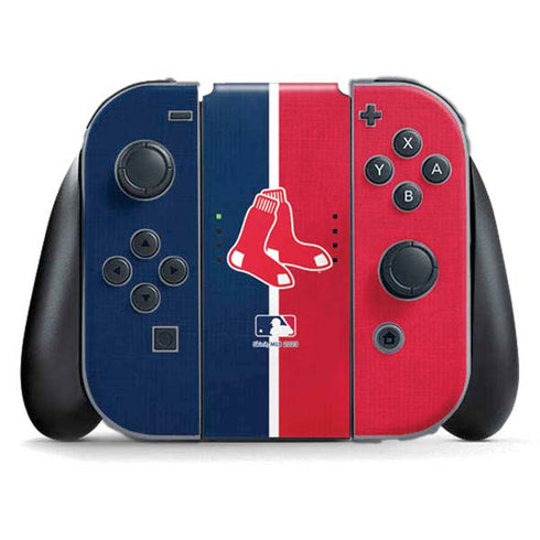 MLB Boston Red Sox Split Nintendo Switch (2017-2021) Joy-Con Controller Skin