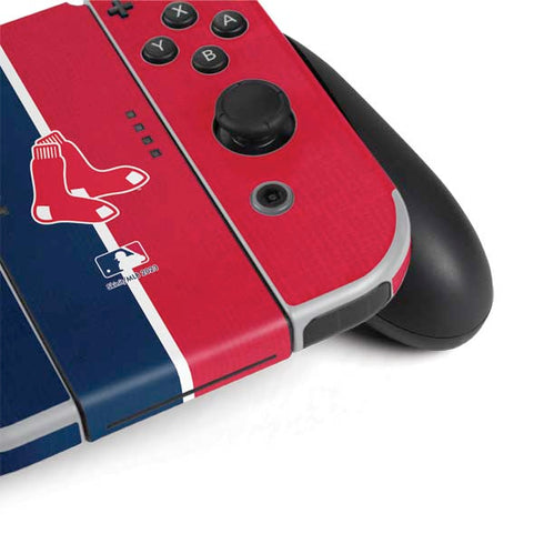 MLB Boston Red Sox Split Nintendo Switch OLED (2021) Skin