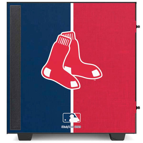 MLB Boston Red Sox Split NZXT H510 Compact ATX Mid-Tower Case Skin