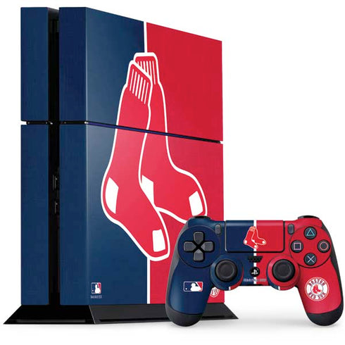 MLB Boston Red Sox Split PS4 Console and Controller Bundle Skin