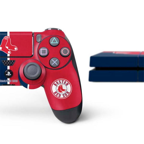 MLB Boston Red Sox Split PS4 Console and Controller Bundle Skin