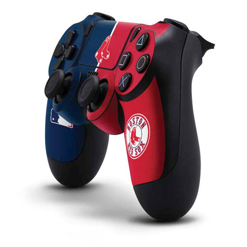 MLB Boston Red Sox Split PS4 Controller Skin