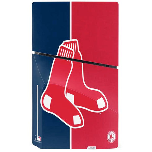 MLB Boston Red Sox Split PS5 Slim Disk Console Skin