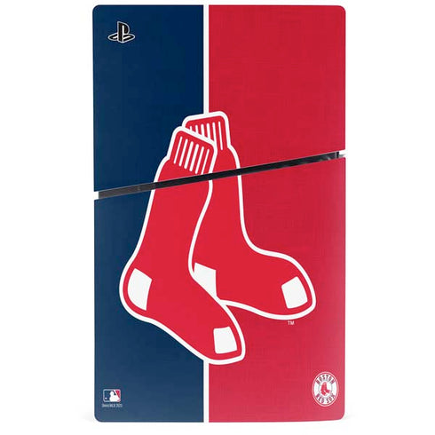 MLB Boston Red Sox Split PS5 Slim Digital Edition Bundle Skin
