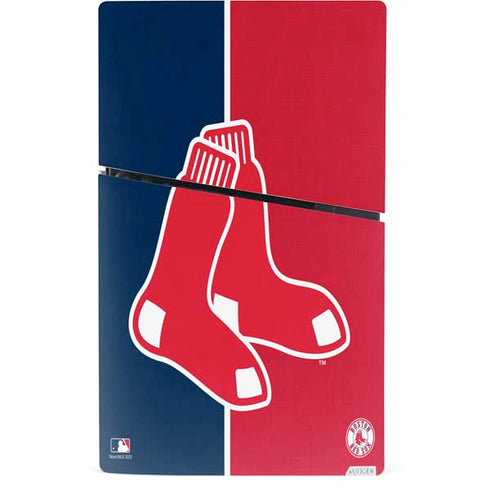 MLB Boston Red Sox Split PS5 Slim Digital Edition Bundle Skin