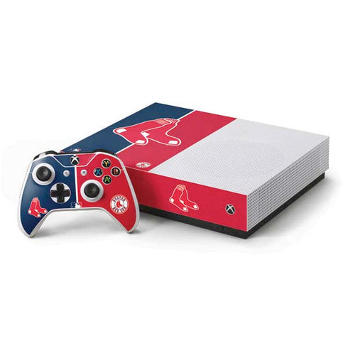 MLB Boston Red Sox Split Xbox One S All-Digital Edition Bundle Skin