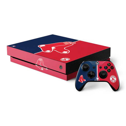 MLB Boston Red Sox Split Xbox One X Bundle Skin