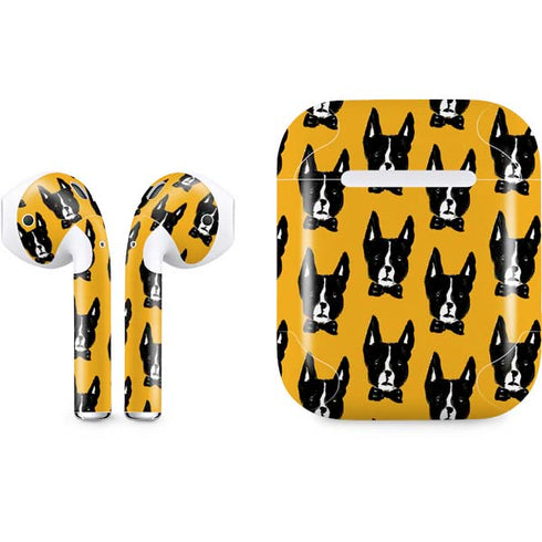 Bouffants and Broken Hearts Boston Terrier Apple AirPods Skin