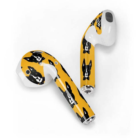 Bouffants and Broken Hearts Boston Terrier Apple AirPods Skin