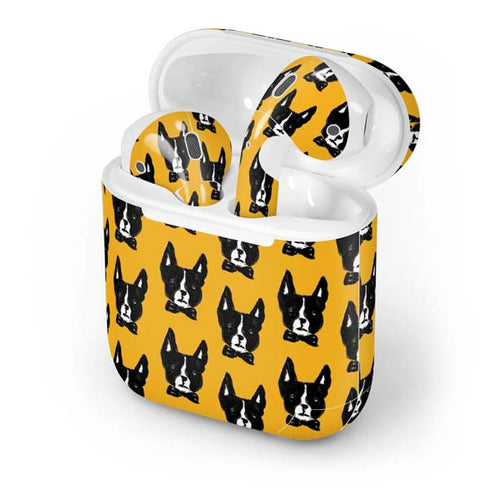 Bouffants and Broken Hearts Boston Terrier Apple AirPods Skin