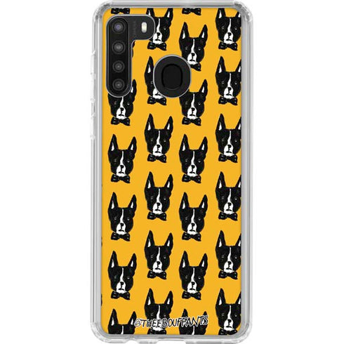Bouffants and Broken Hearts Boston Terrier Galaxy A21 Clear Case