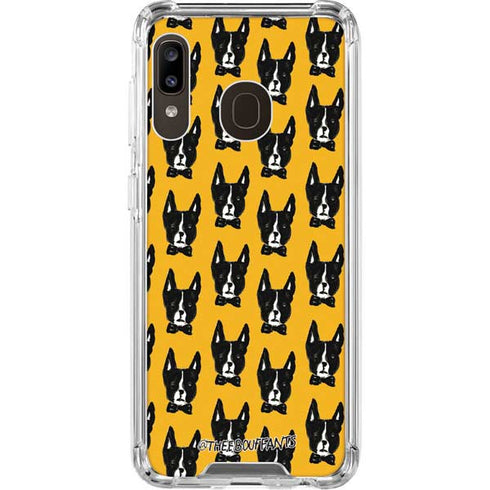 Bouffants and Broken Hearts Boston Terrier Galaxy A30 Clear Case