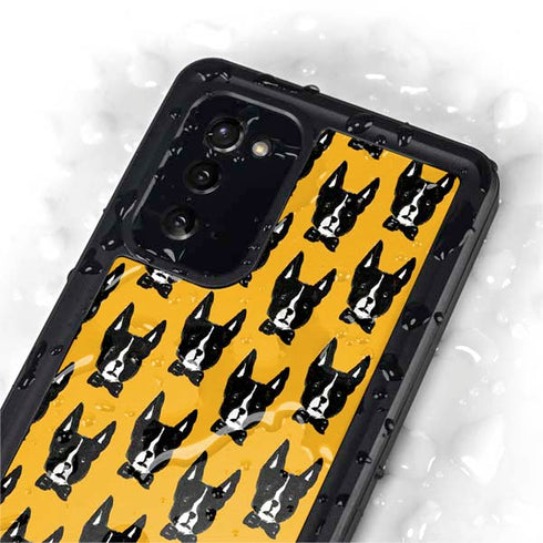 Bouffants and Broken Hearts Boston Terrier Galaxy Note20 5G Waterproof Case