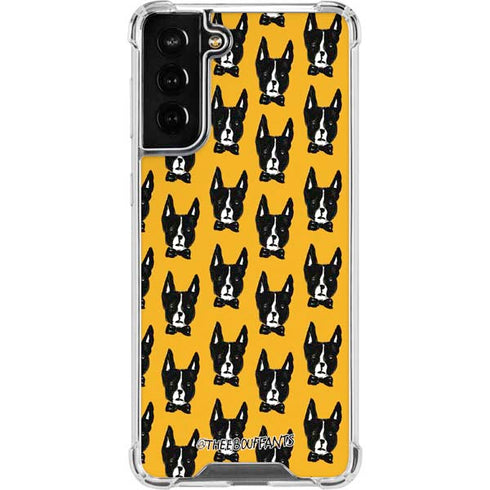 Bouffants and Broken Hearts Boston Terrier Galaxy S21 FE Clear Case