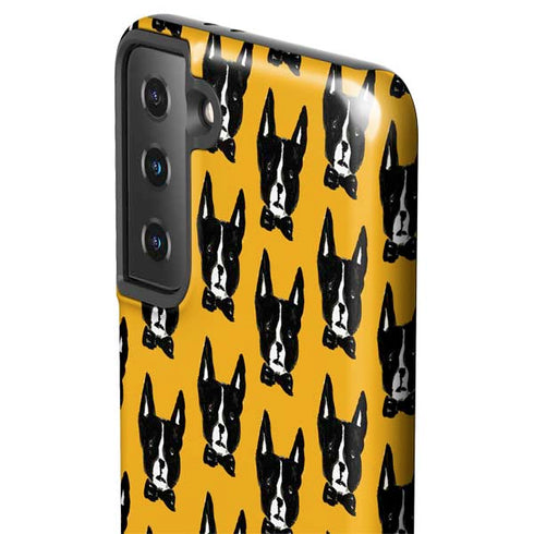 Bouffants and Broken Hearts Boston Terrier Galaxy S21 FE Pro Case