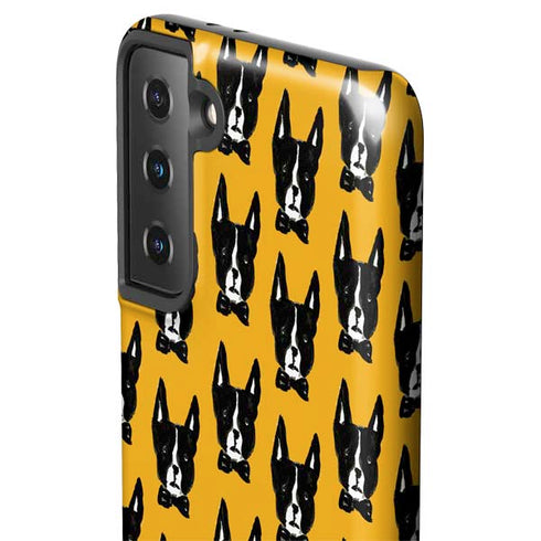 Bouffants and Broken Hearts Boston Terrier Galaxy S21 Plus 5G Pro Case