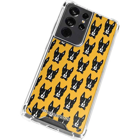 Bouffants and Broken Hearts Boston Terrier Galaxy S21 Ultra 5G Clear Case